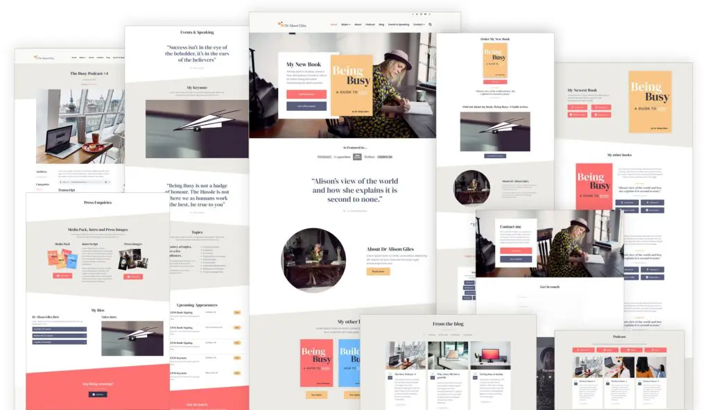 Our Author Website Template Layouts