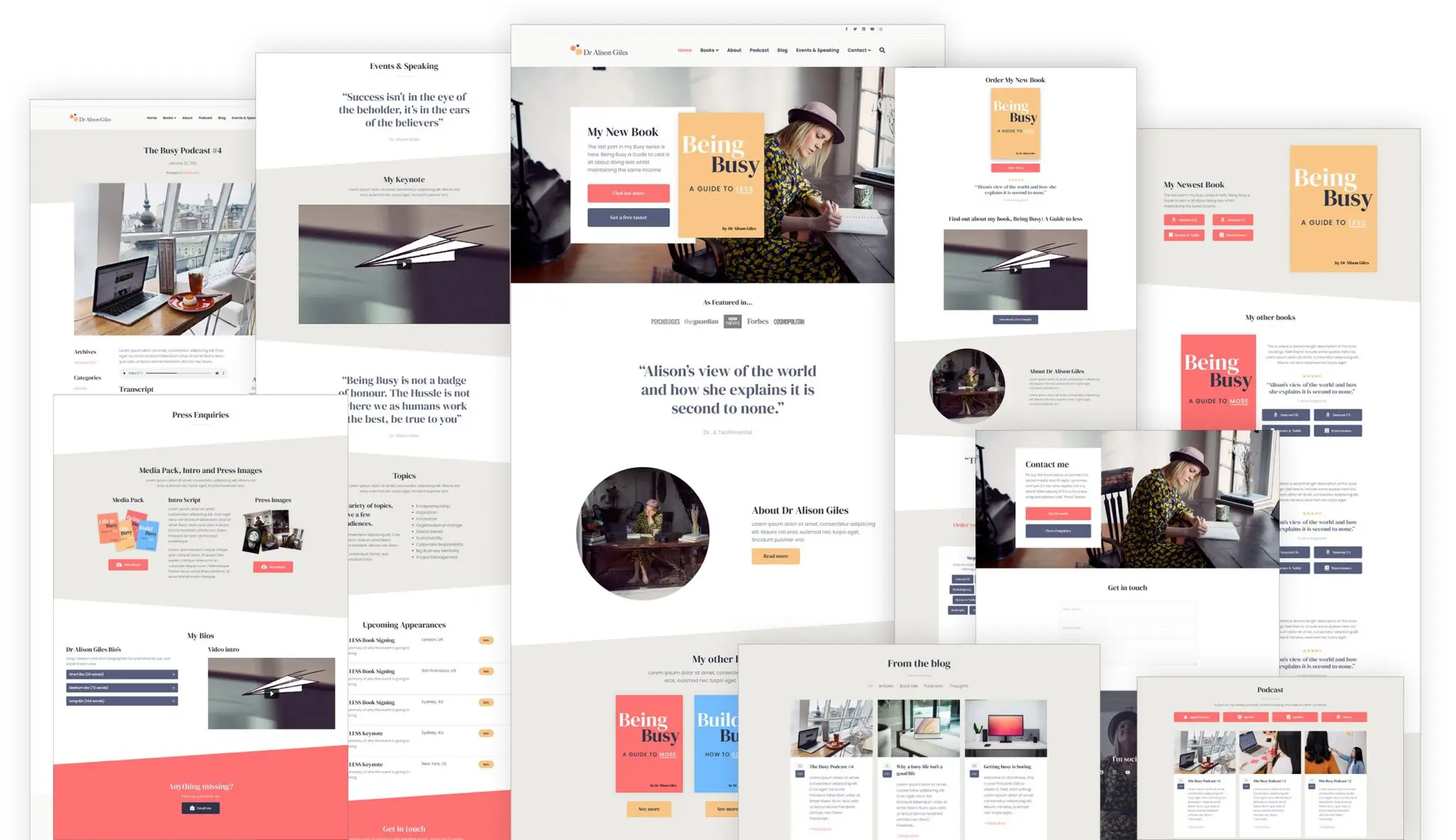 Our Author Website Template Layouts
