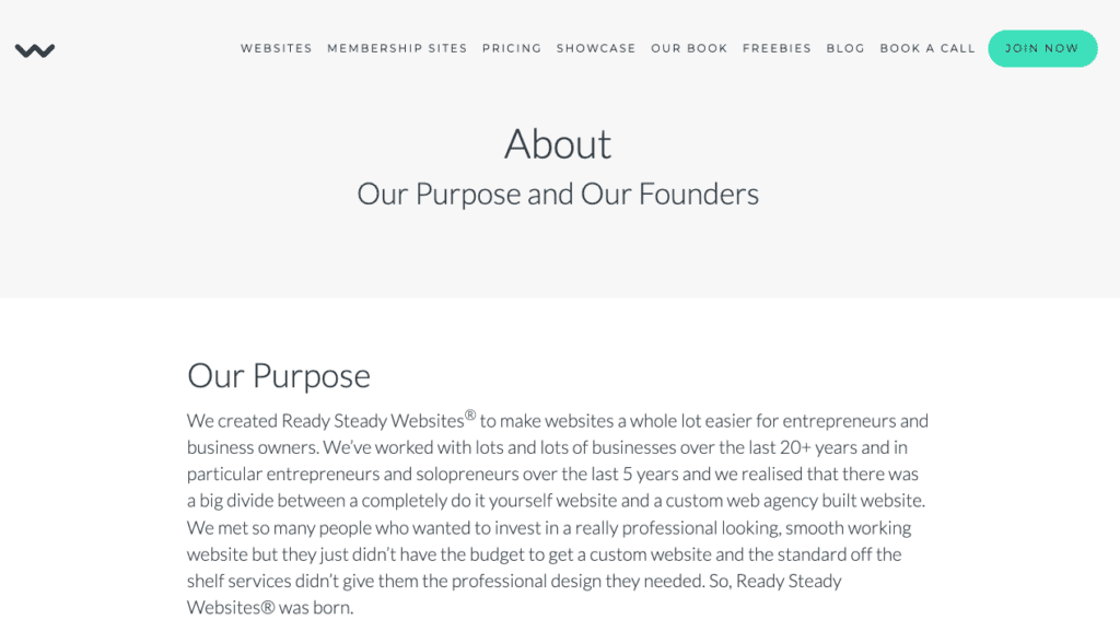 About page example