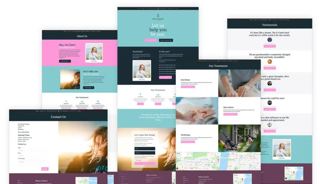 Our Therapist Website Template Layouts