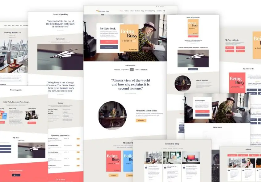 Our Author Website Template Layouts