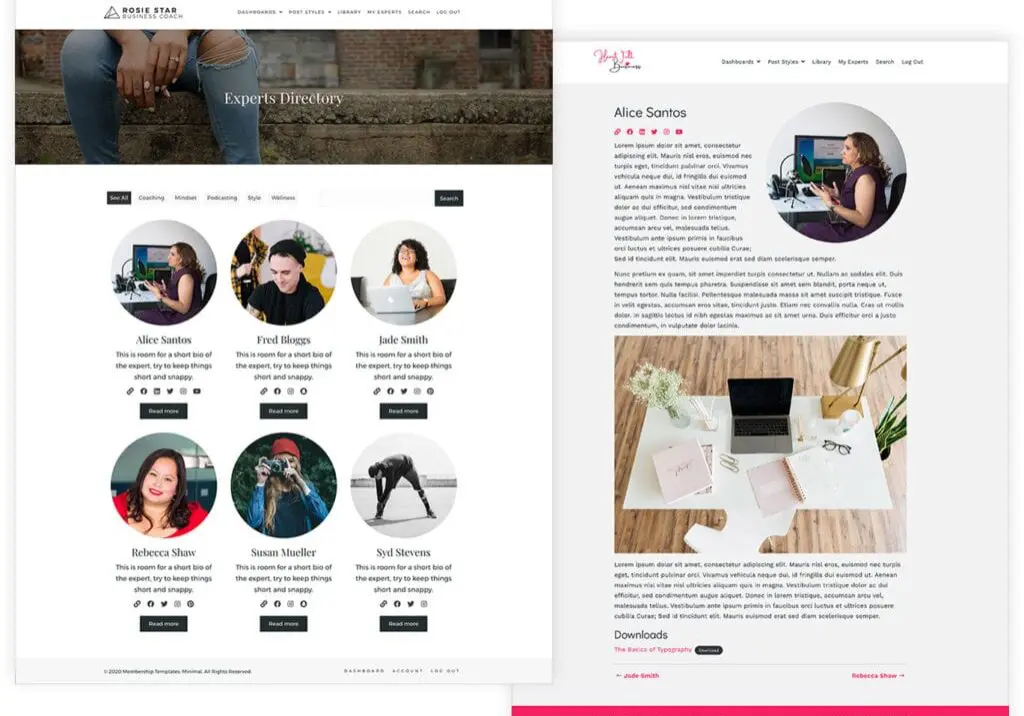 images of membership sites