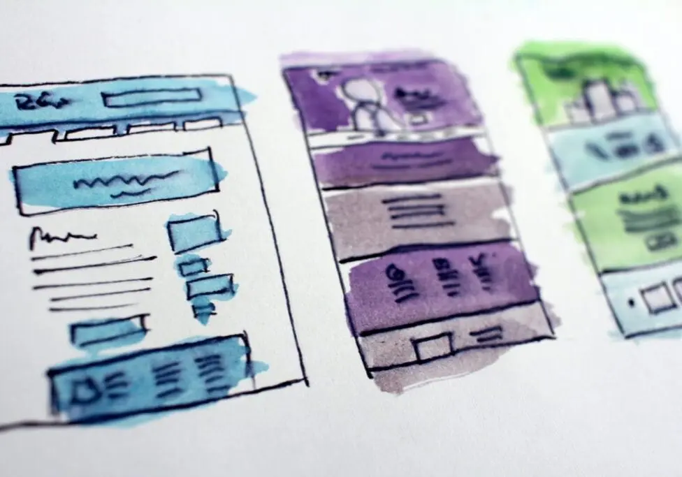 Sketched Website Wireframes