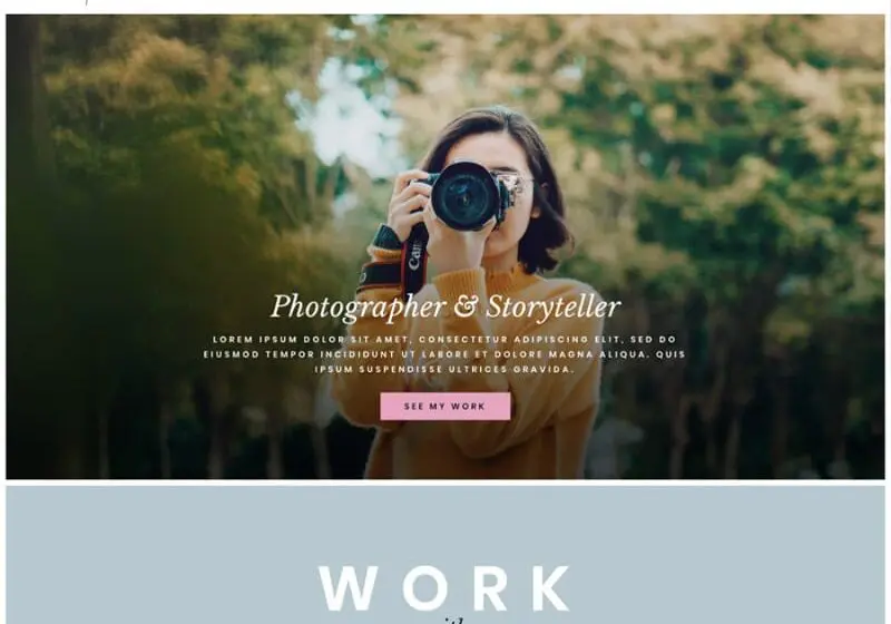 Photographer Website Template