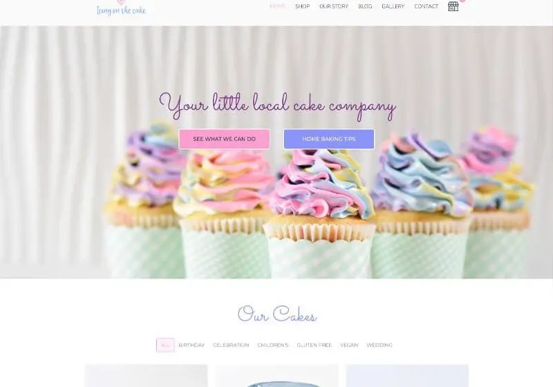 Screenshot of our Online Shop website template