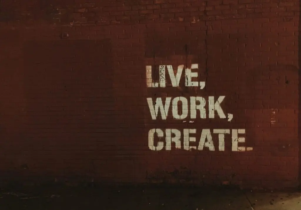 Image of live, work, create
