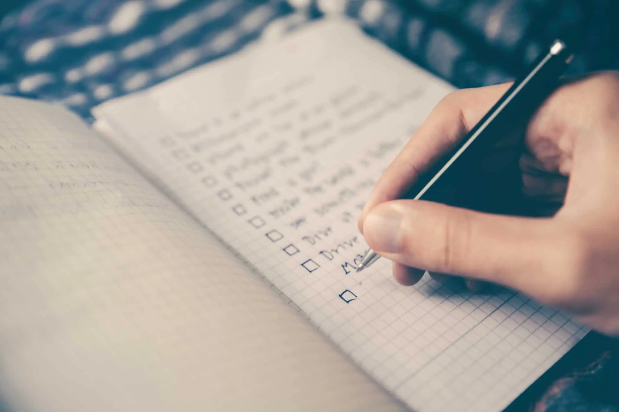Website Checklist being ticked off