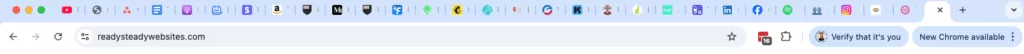 Screen shot of a lot of website tabs