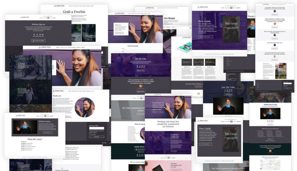 Our Coach Website Template Layouts for Coaching Websites