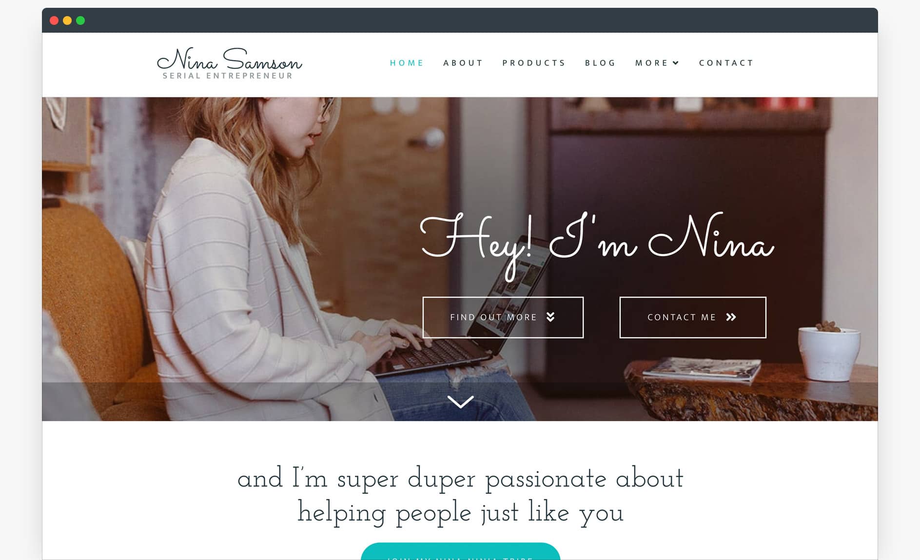 Entrepreneur website template