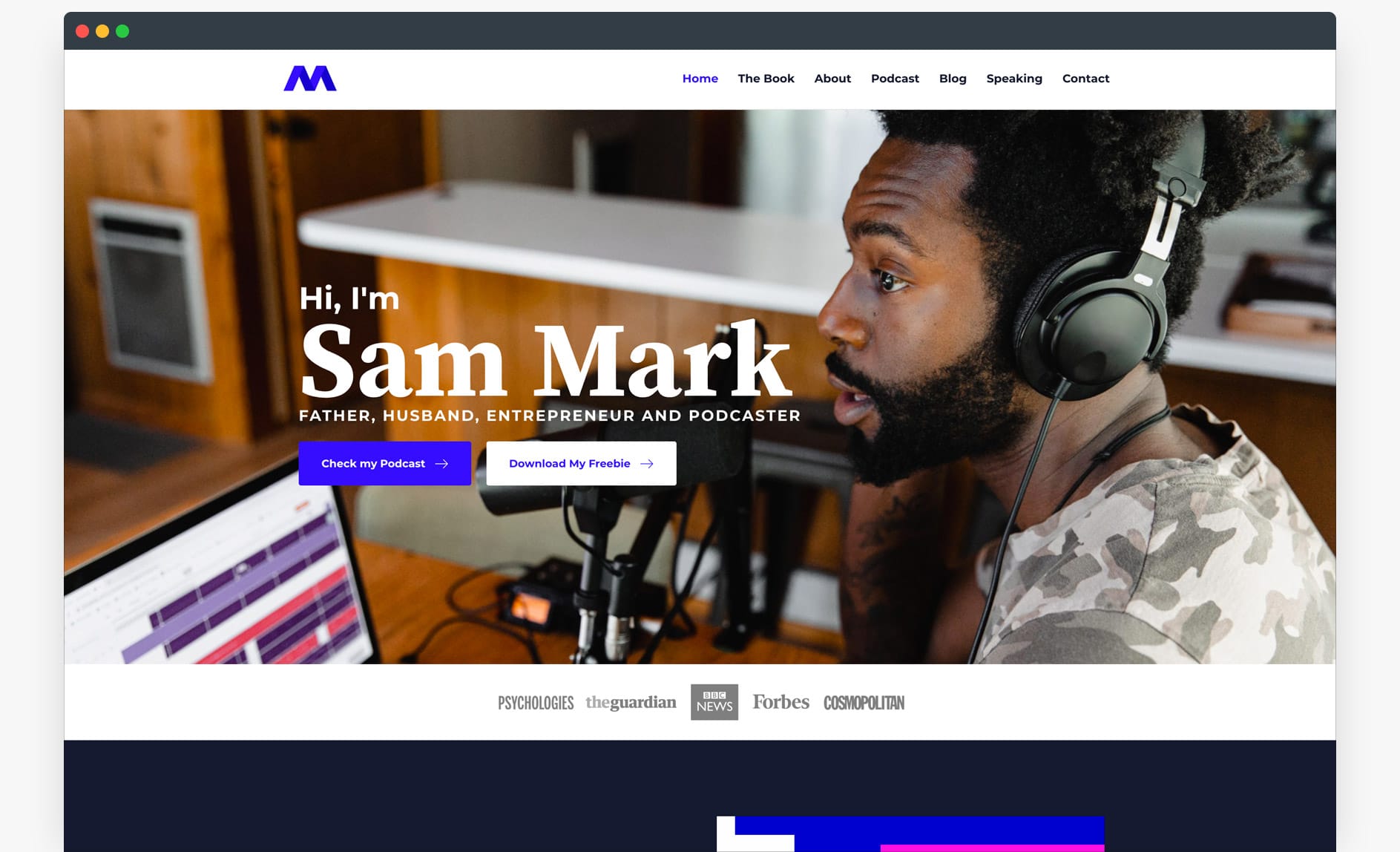 Podcaster Template Homepage