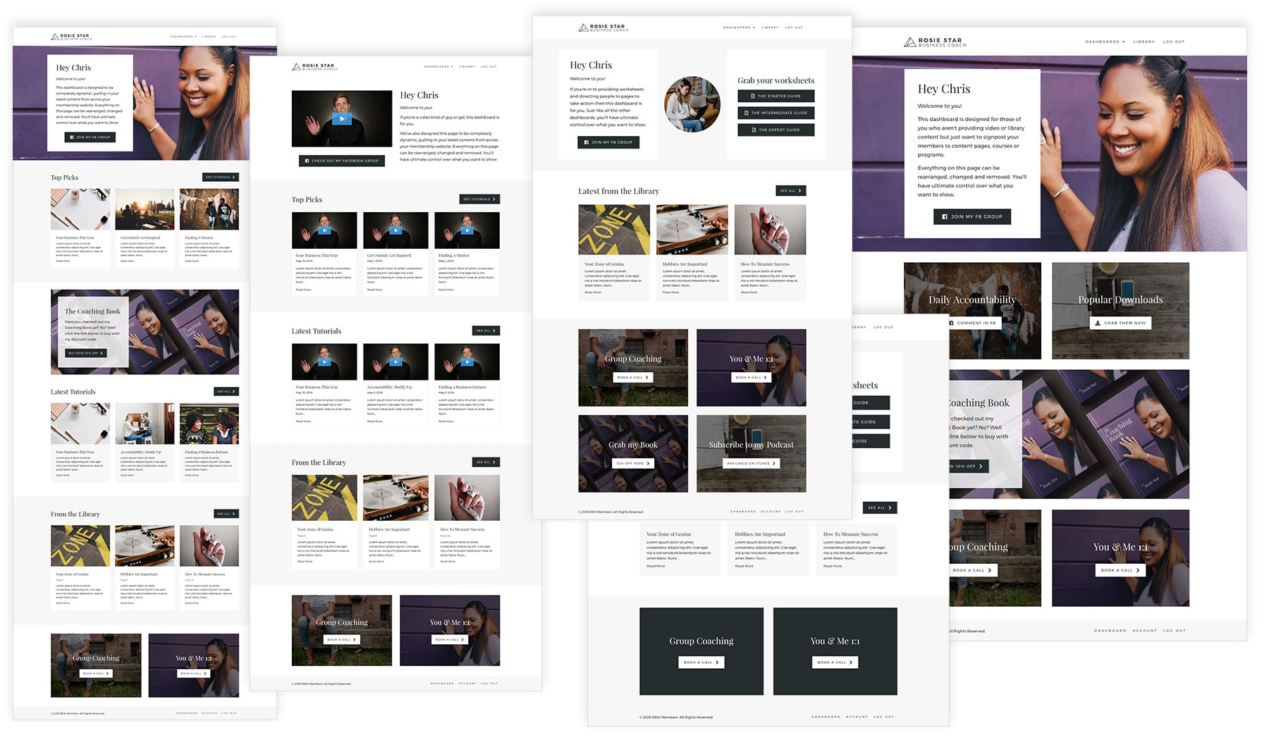 Membership Template - Dashboard Screenshots