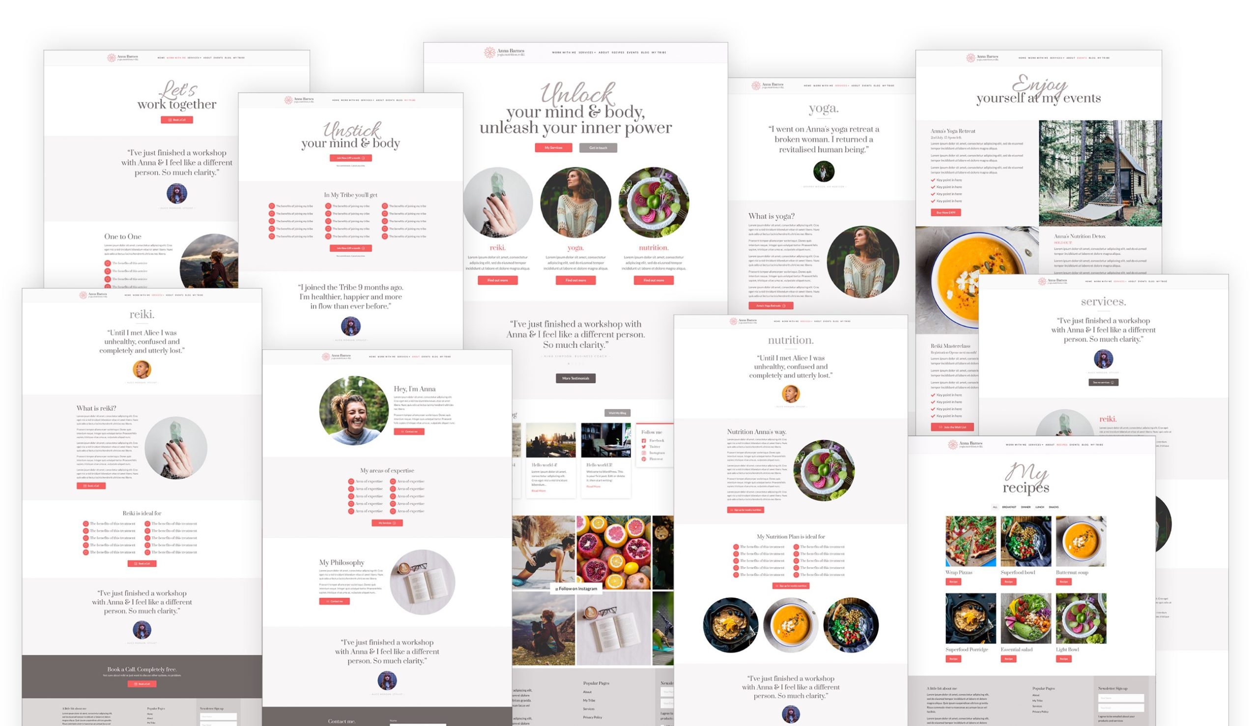 Our Wellness Template Layouts