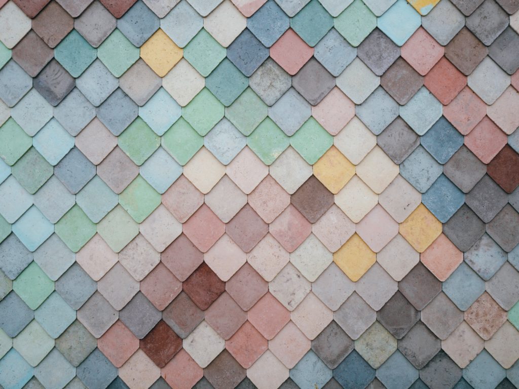 coloured pastel tiles like a brand mood board