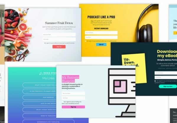 examples of landing pages that generate leads through a website