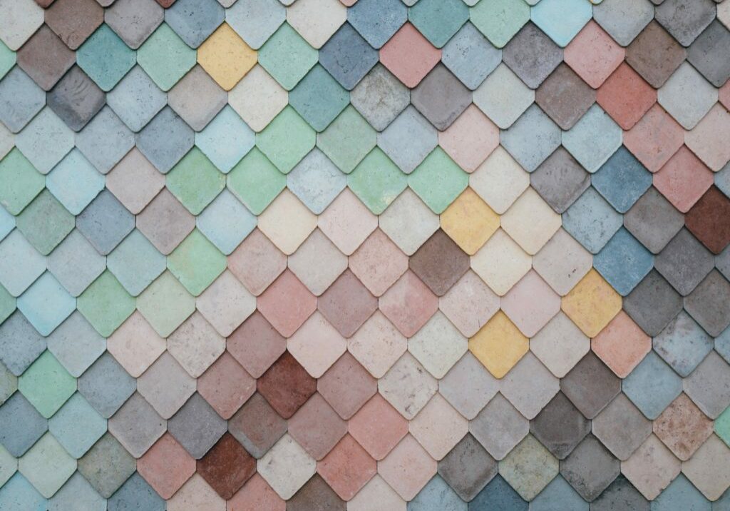 coloured pastel tiles like a brand mood board