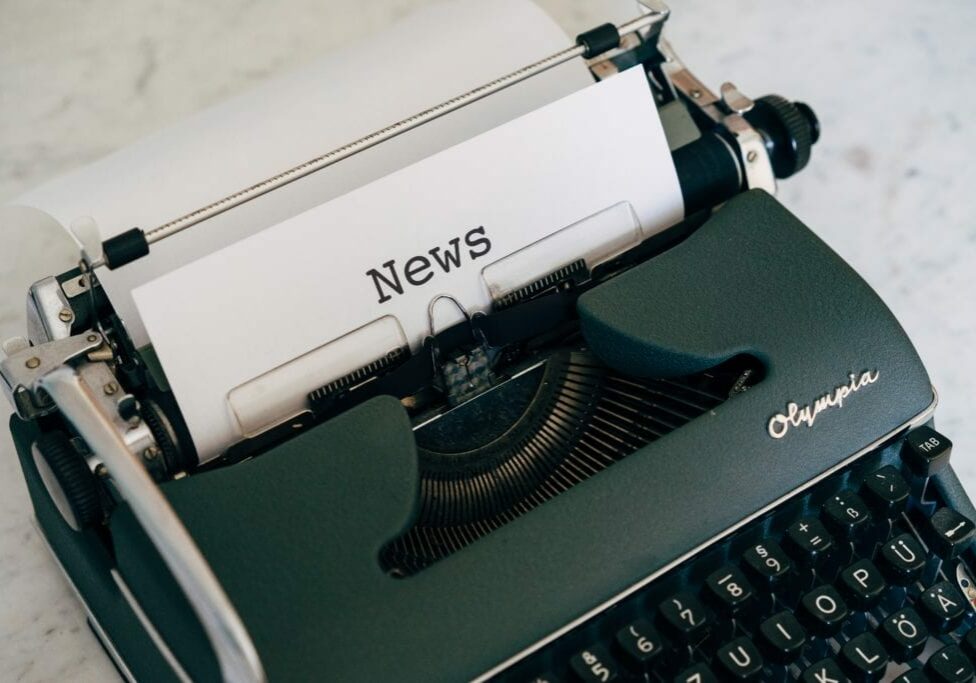 Typewriter printing news