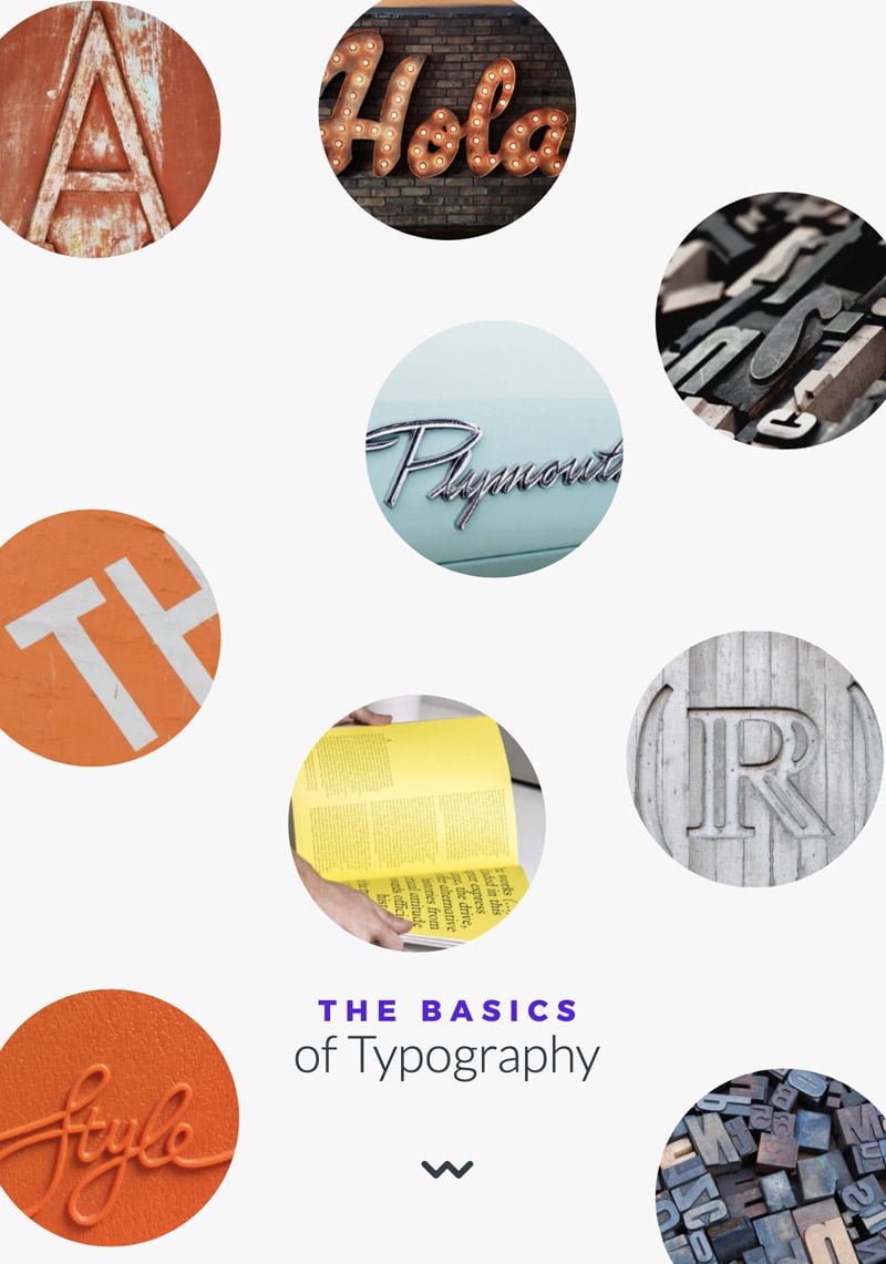 The basics of typography workbook cover