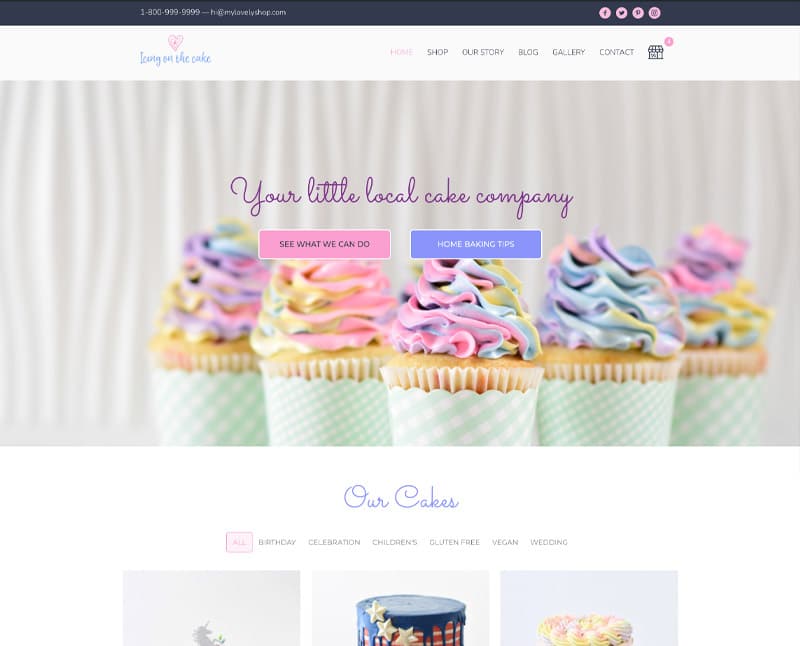 Screenshot of our Online Shop website template