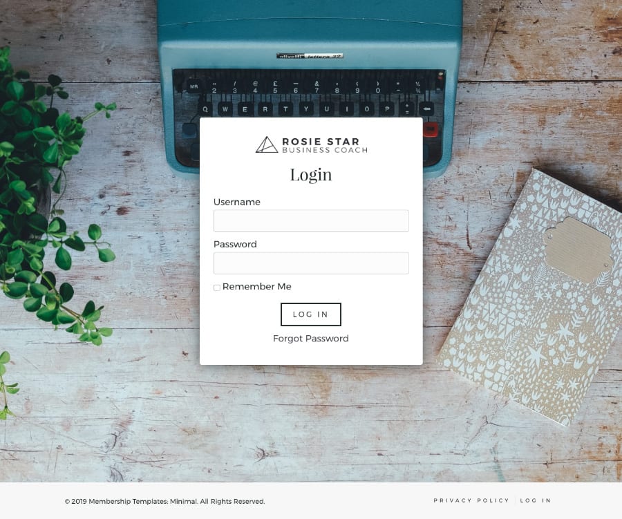 Membership Template - Minimal